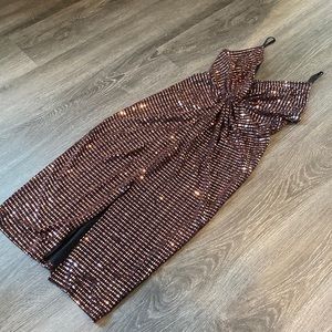 Rose gold sequin bodycon dress